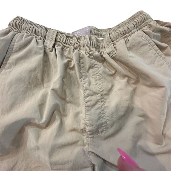 Columbia‎ PFG Men's Cargo Shorts Beige S Elastic Waistband Multiple Pockets - Picture 4 of 9